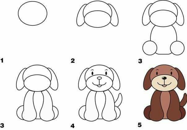 604x421 How To Draw A Dog Illustrations Illustrators