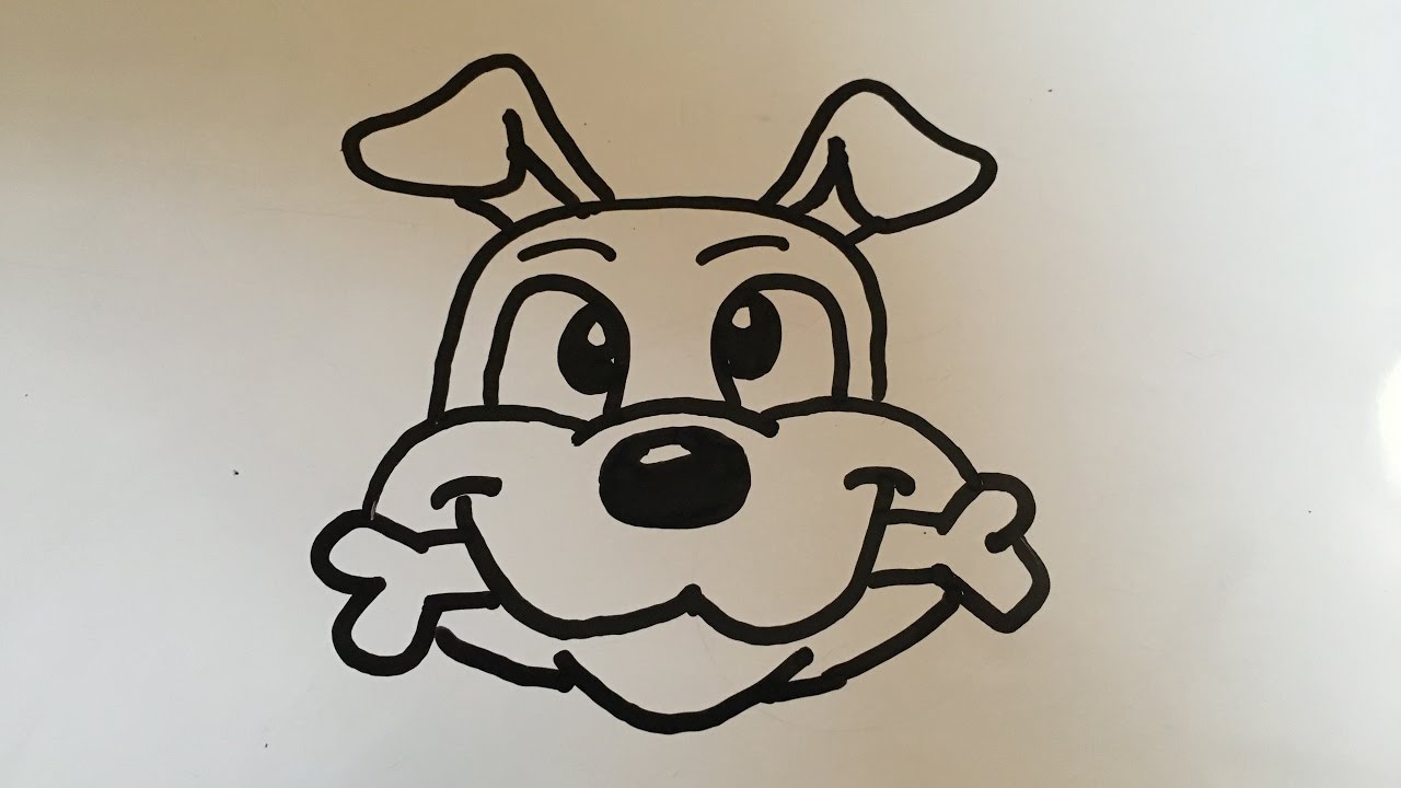 1280x720 How To Draw A Cartoon Dog Head