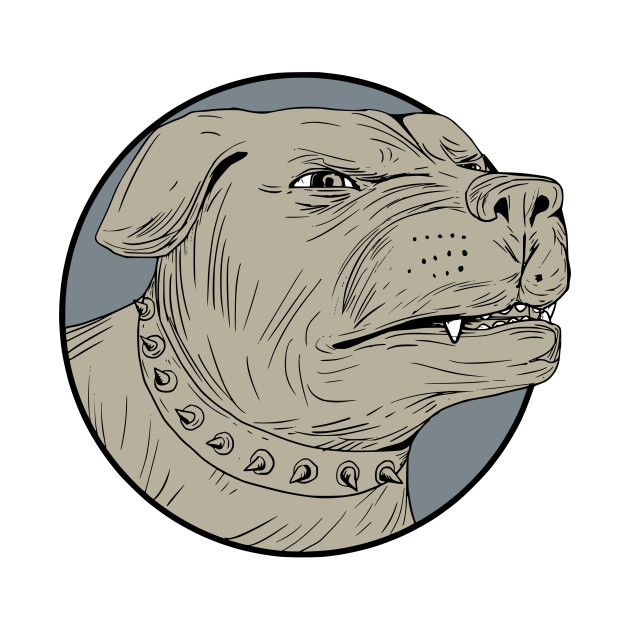 630x630 Rottweiler Guard Dog Head Aggressive Drawing