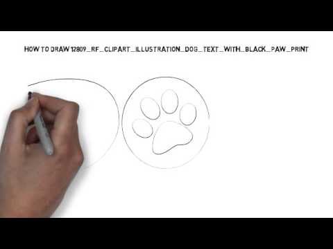 480x360 How To Draw Clipart Illustration Dog Text With Black Paw Print