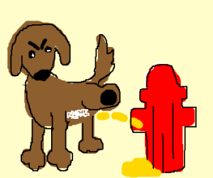 300x250 Angry Dog Pees On Fire Hydrant