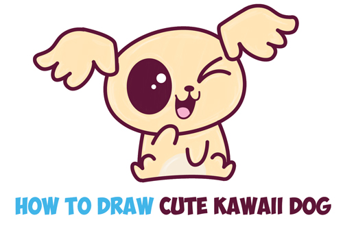 500x337 How To Draw Cute Kawaii Chibi Puppy Dogs With Easy Step By Step