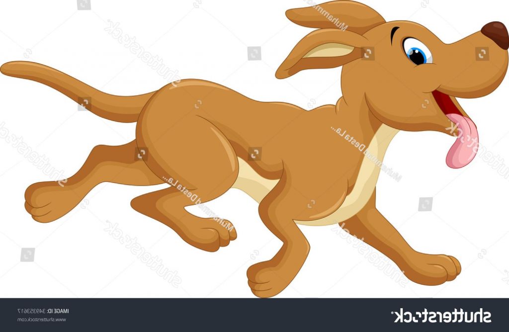 1024x668 Unique Stock Vector Happy Dog Running Drawing
