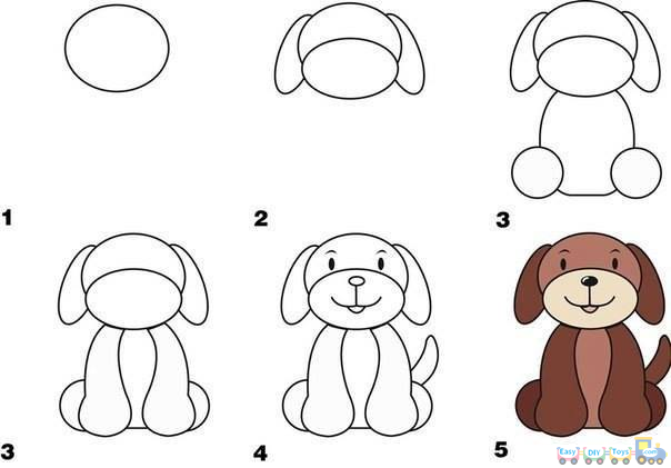 604x421 Drawing Simple Animal Dog Pics Simple Painting And Drawing