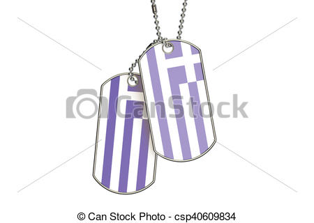 450x320 Greek Dog Tags, 3d Rendering Isolated On White Background Drawings