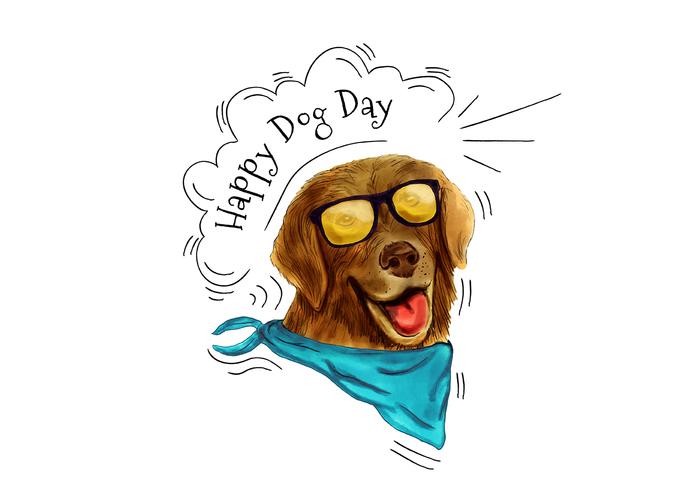 700x490 Funny Dog Wearing Sunglasses And Scarf Smiling To Dog Day