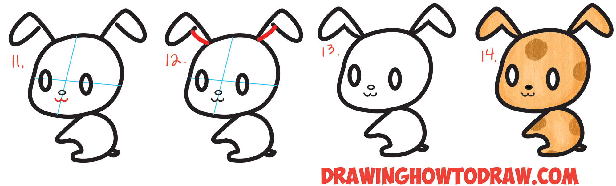 2000x604 How To Draw Cute Chibi Kawaii Characters With Number 3 Shapes