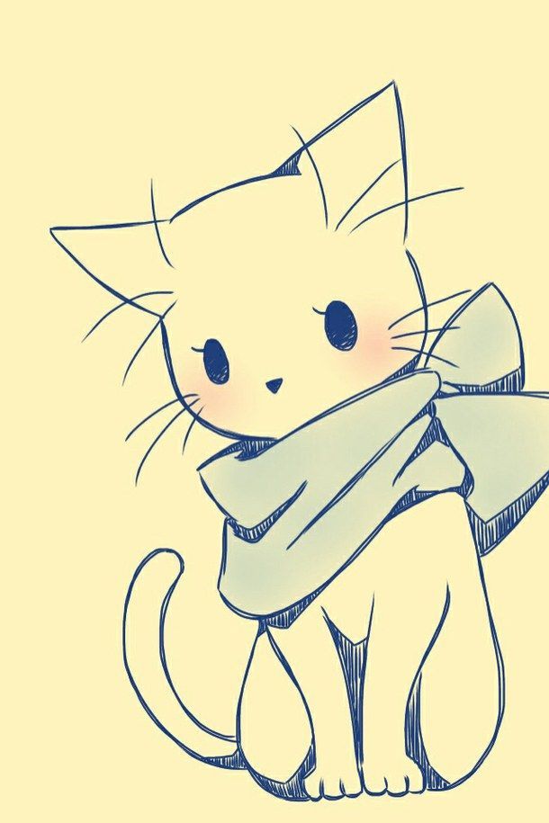 610x915 Pictures Cute Drawing Cat,
