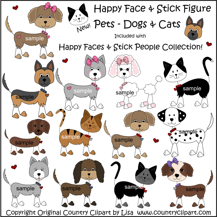693x692 Stick Figure Dogs And Cats Drawing