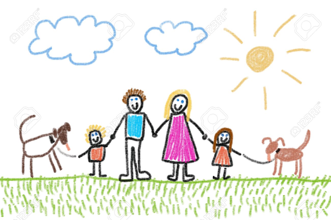 1300x866 Family And Two Dogs