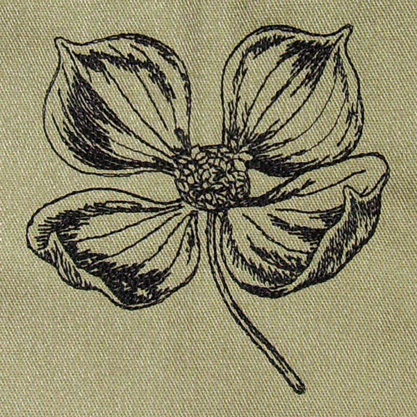 600x600 Dogwood Flower Embroidery Design
