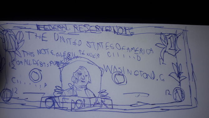 670x377 How To Draw A Dollar Bill 7 Steps (With Pictures)