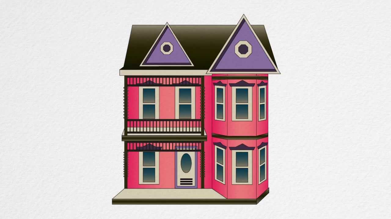 1280x720 How To Draw A Dollhouse Step By Step