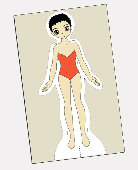 470x579 How To Draw An Anime Paper Doll 8 Steps (With Pictures)