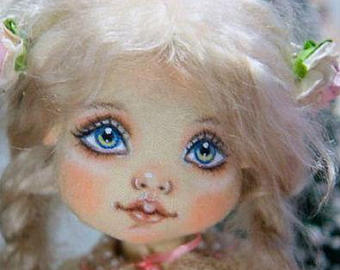 340x270 Fabric Doll Face Etsy