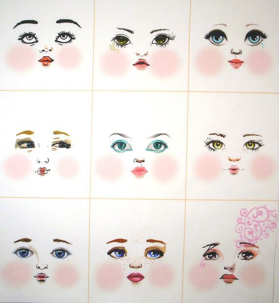 570x620 Image Result For Drawing Fabric Doll Faces With Colored Pencils