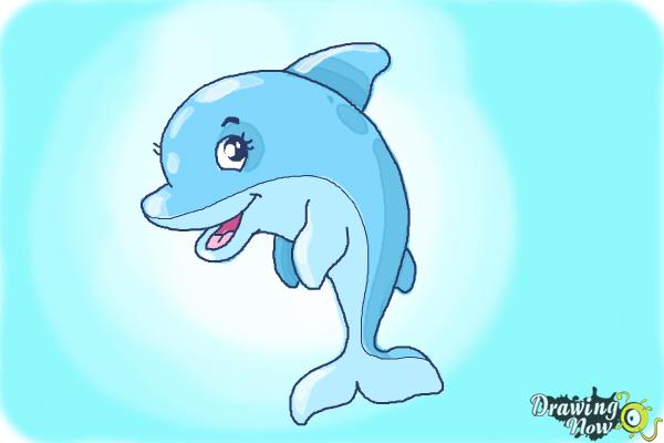 600x400 How To Draw A Cute Dolphin
