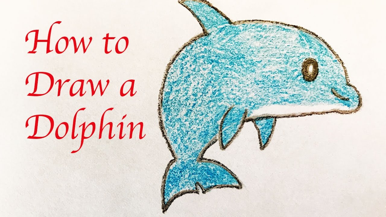 1280x720 Drawing For Kids How To Draw A Cute Dolphin