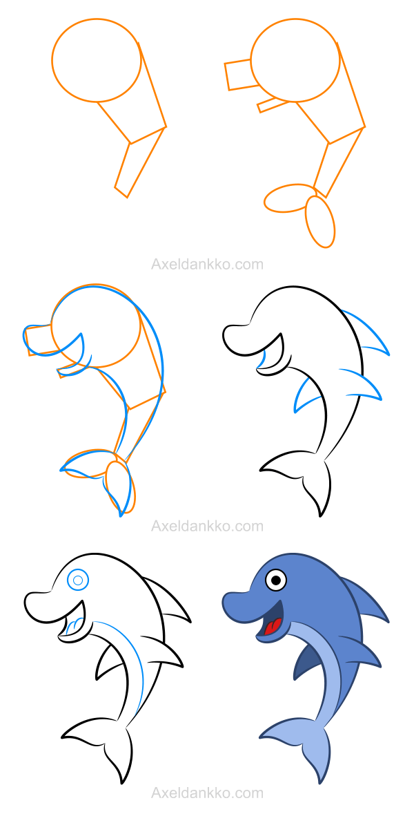 600x1178 How To Draw A Dolphin