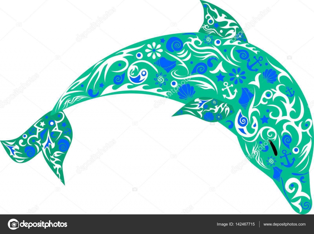1024x763 Dolphin With Patterns, A Marine Animal, The Jumping Fish, Wild