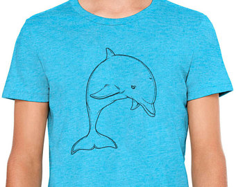 340x270 Dolphin Drawing Etsy