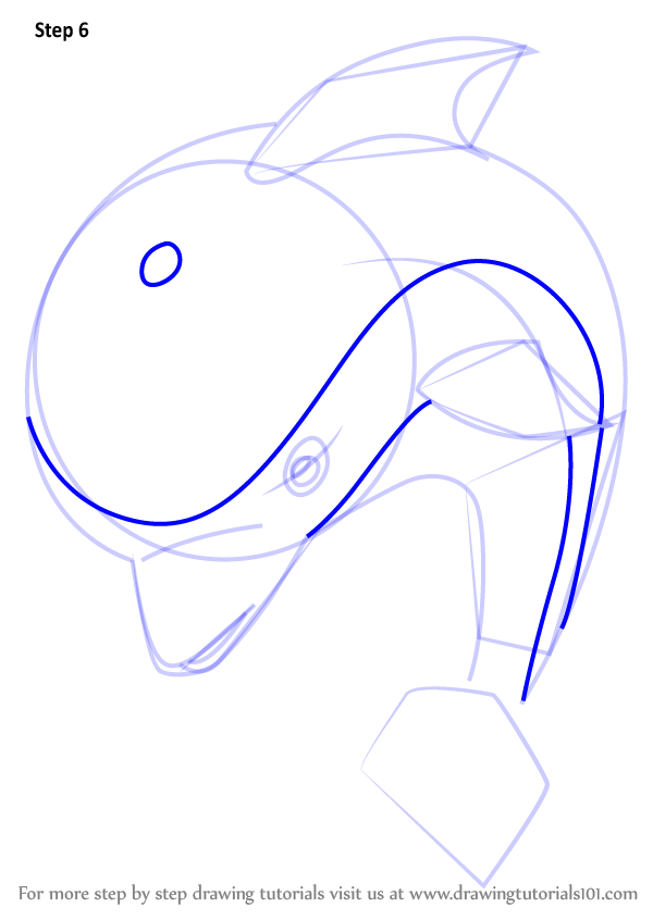 600x846 Learn How To Draw Dolphin For Kids (Animals For Kids) Step By Step