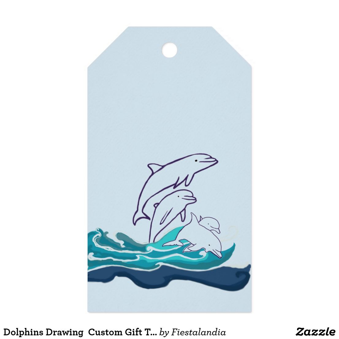 1106x1106 Dolphins Drawing Custom Gift Tag Custom Gifts And Gift