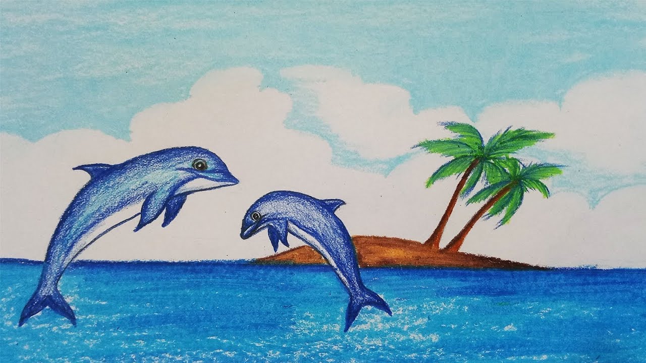 1280x720 Drawing Pictures Of Dolphins
