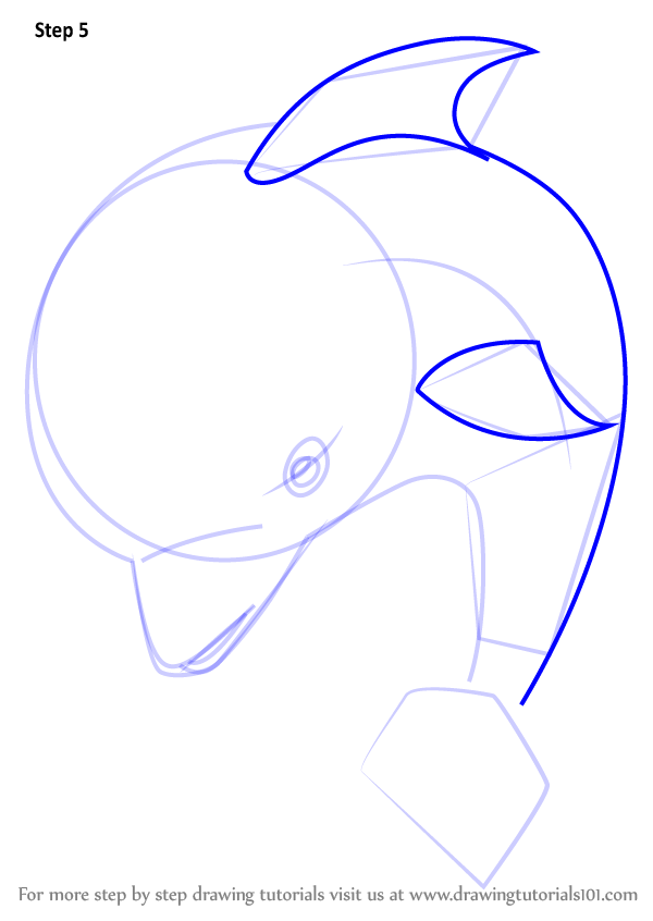 600x846 Learn How To Draw Dolphin For Kids (Animals For Kids) Step By Step