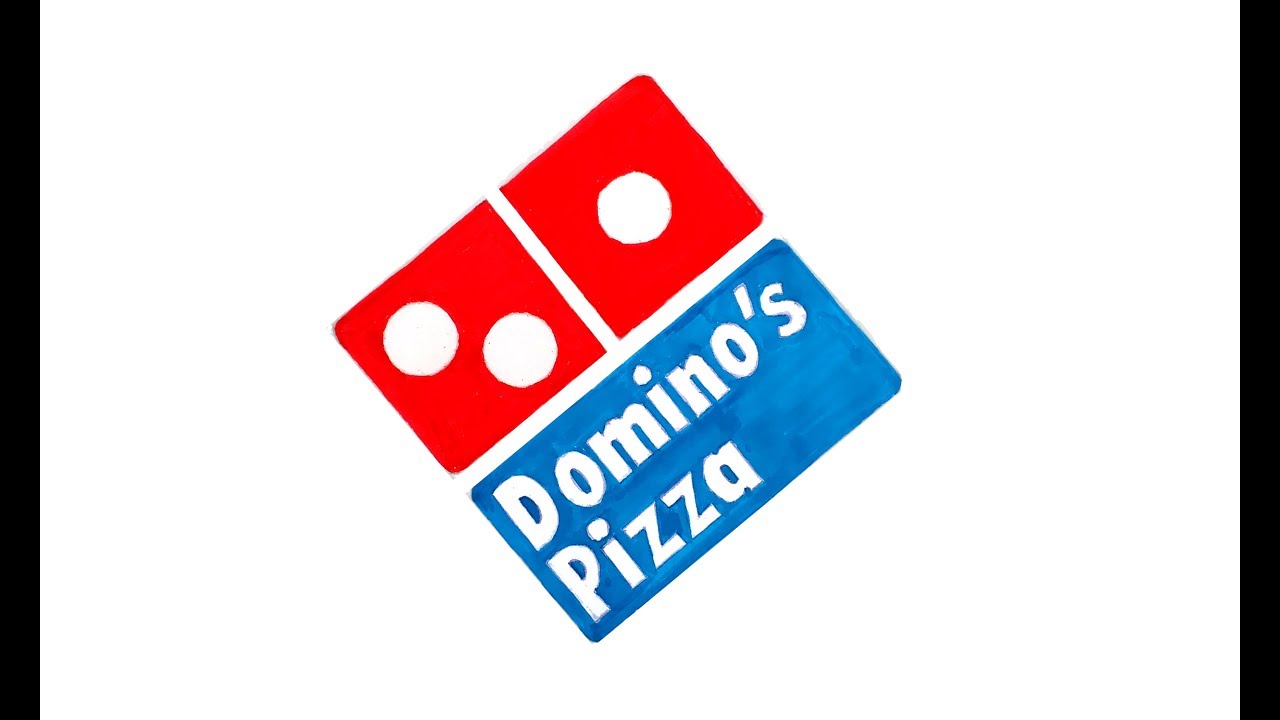 1280x720 How To Draw Domino's Pizza Logo Very Easily Logo Drawing 05