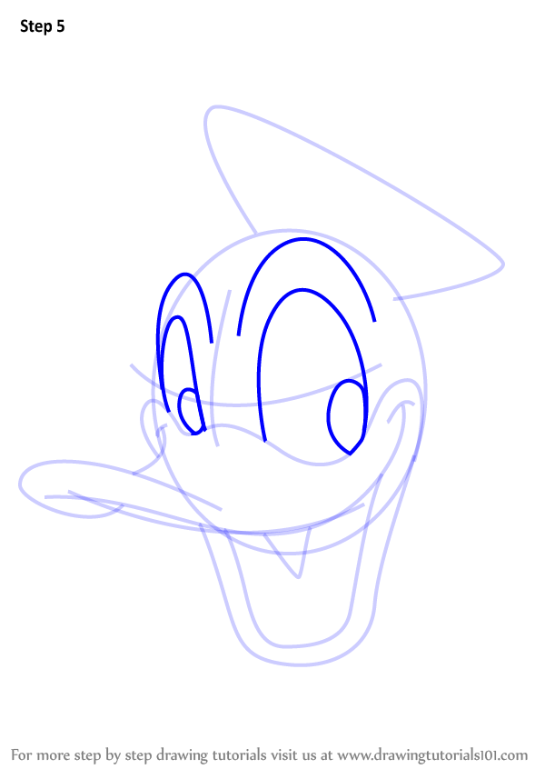 600x846 Learn How To Draw Donald Duck Face From Mickey Mouse Clubhouse