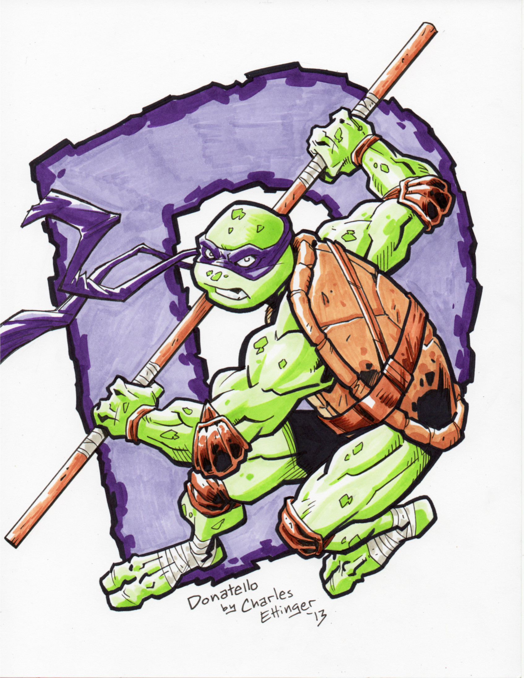 1694x2192 Pen And Copic Marker Drawing 1 Of 4. Donatello! Misc