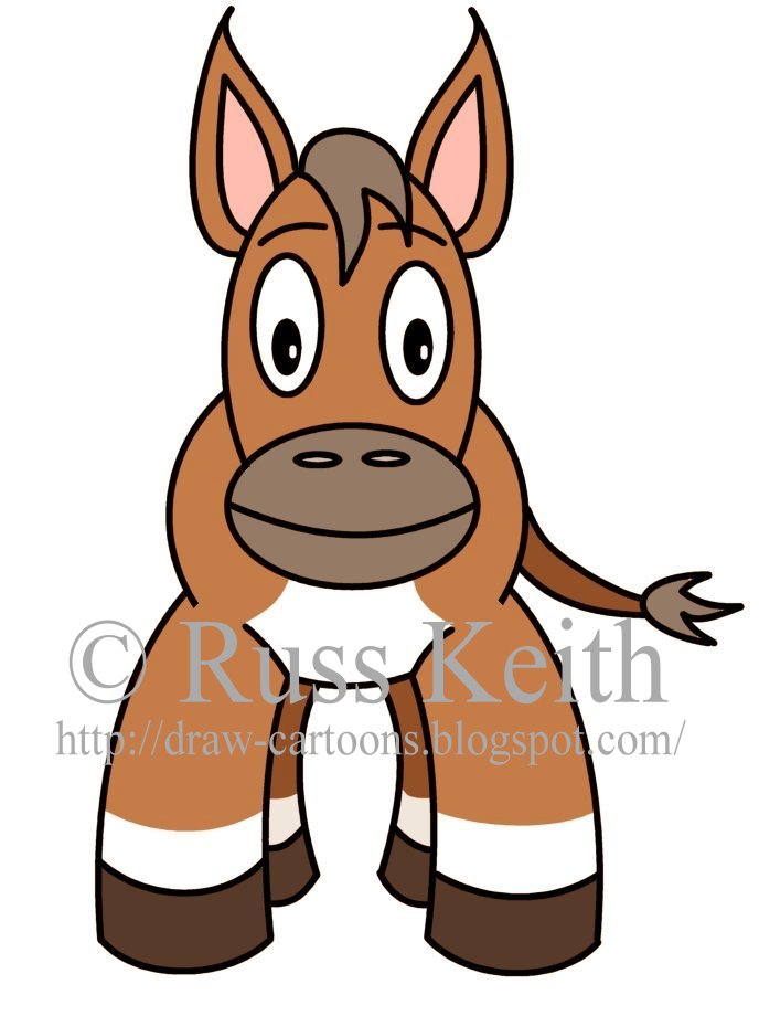 688x920 How To Draw Cartoons How To Draw A Donkey