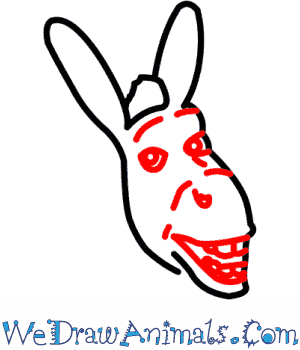 300x350 How To Draw Donkey From Shrek