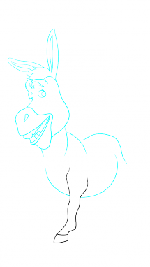 215x382 How To Draw A Donkey, Shrek, Movie Characters, Easy Step By Step