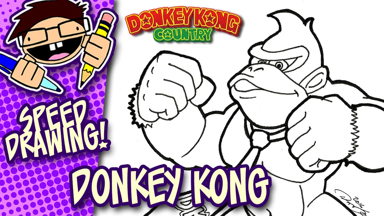 1280x720 Speed Drawing Donkey Kong (Nintendo)