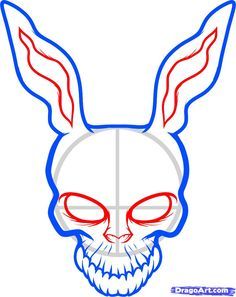 236x297 How To Draw Frank The Rabbit, Donnie Darko Step 5 Mine