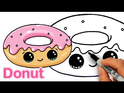 480x360 How To Draw A Cartoon Donut Cute And Easy