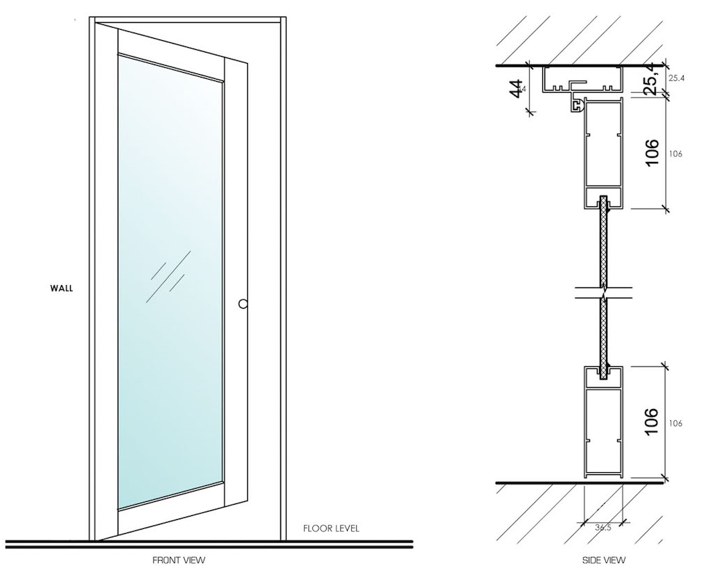 1018x832 Swing Door Sw820 + 14 Louvres