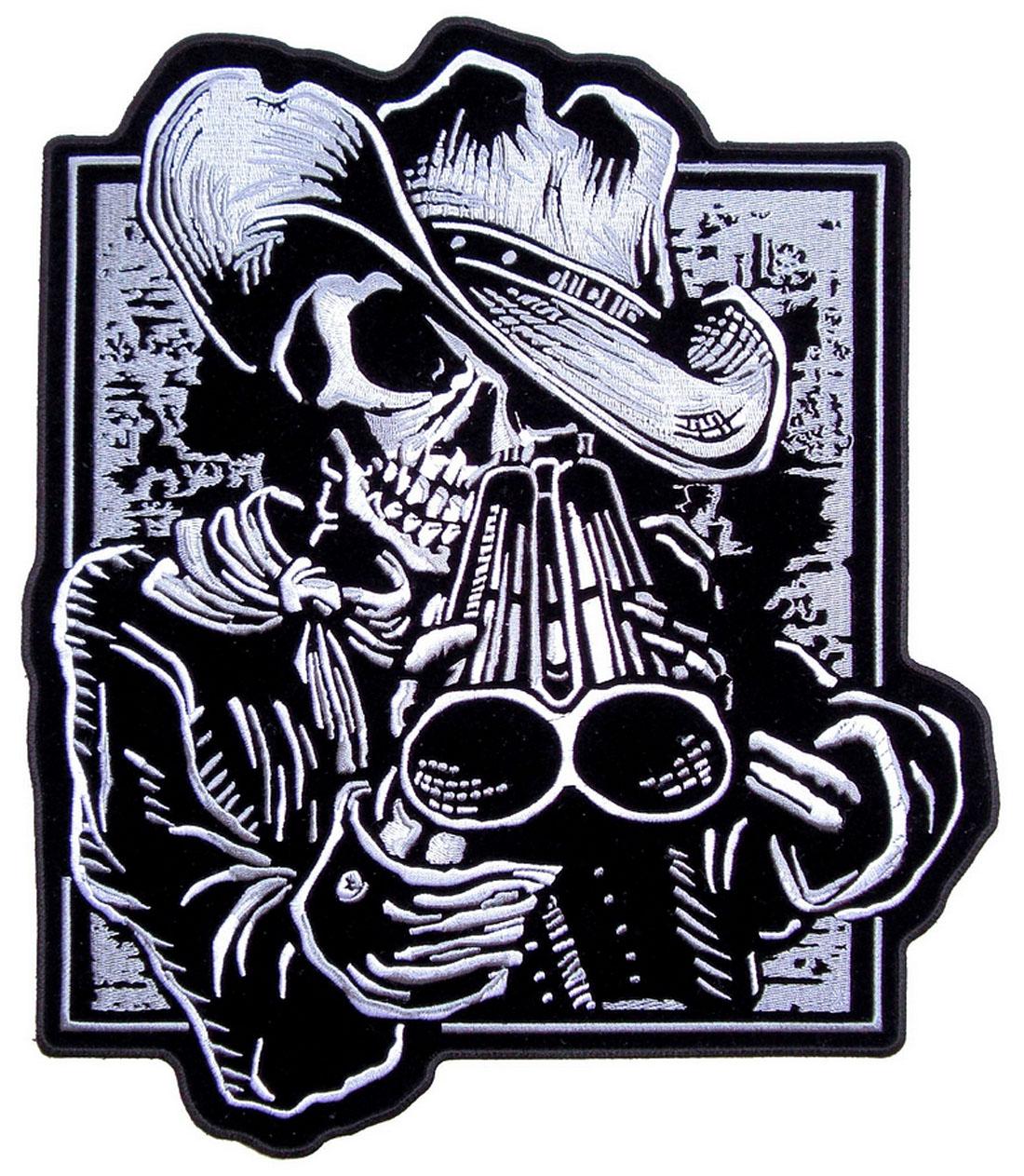 1100x1263 2018 Low Price Custom Double Barrel Shotgun Cowboy Patch Large
