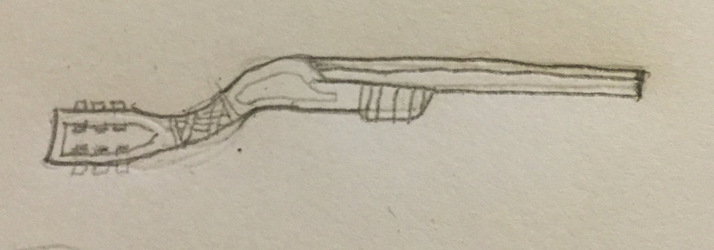 1024x359 Double Barrel Shotgun Sketch. By Justjarredfink