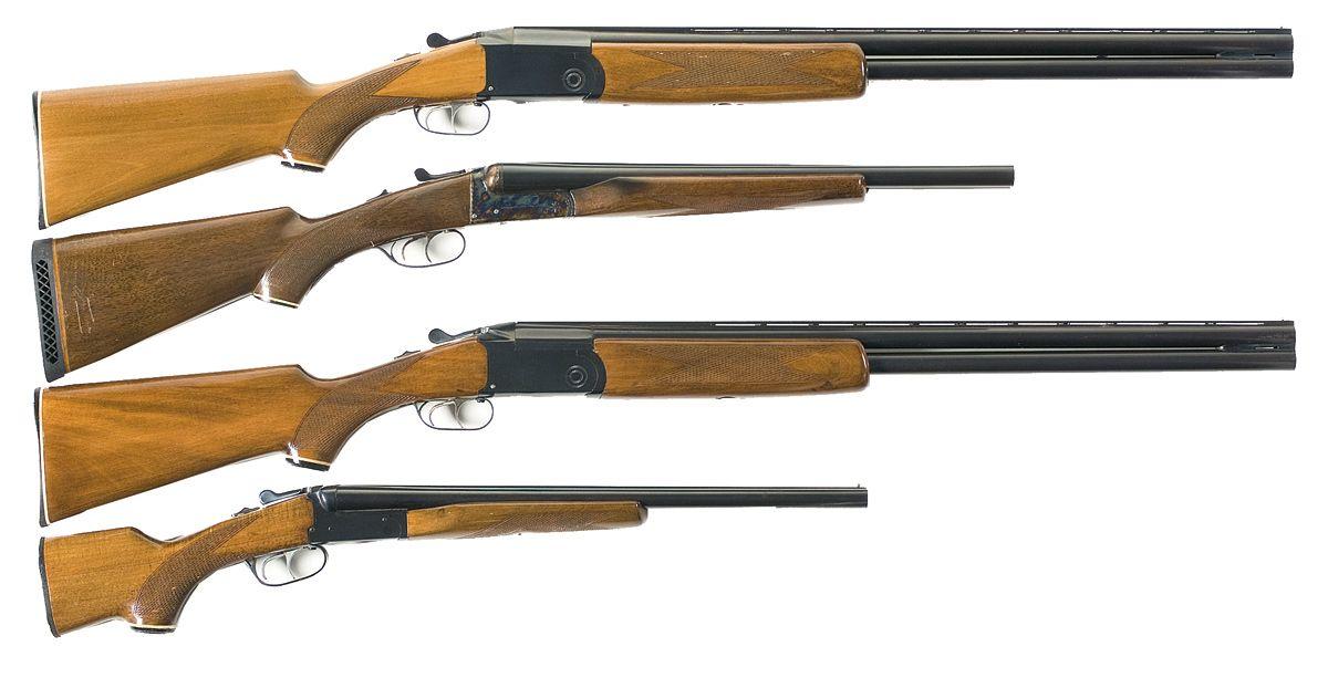 1200x613 Four Double Barrel Shotguns A) Boito Overunder Shotgun B) Armas