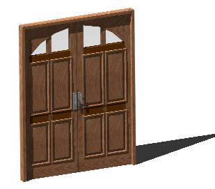 309x271 Wood Double Door 3d Dwg Model For Autocad Designs Cad
