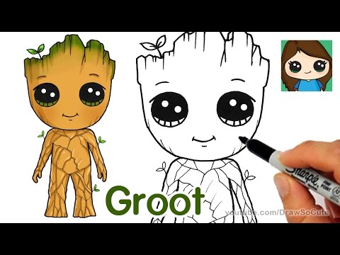480x360 How To Draw Baby Groot Guardians Of The Galaxy