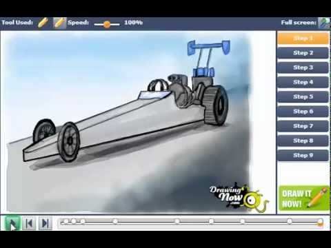 480x360 How To Draw A Drag Race Car