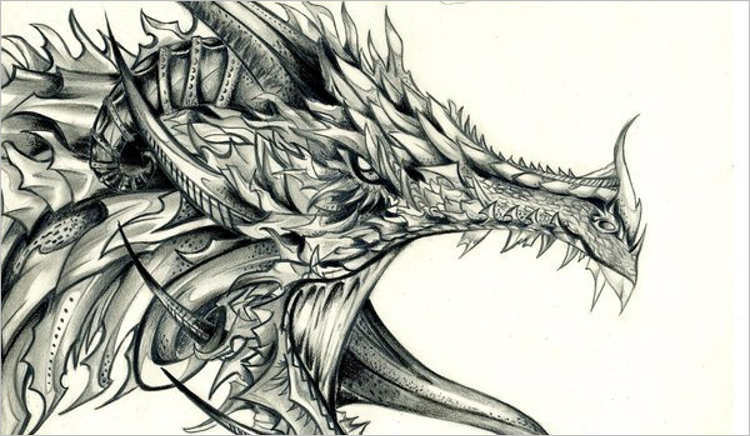 750x436 Gallery Best Dragon Drawings,