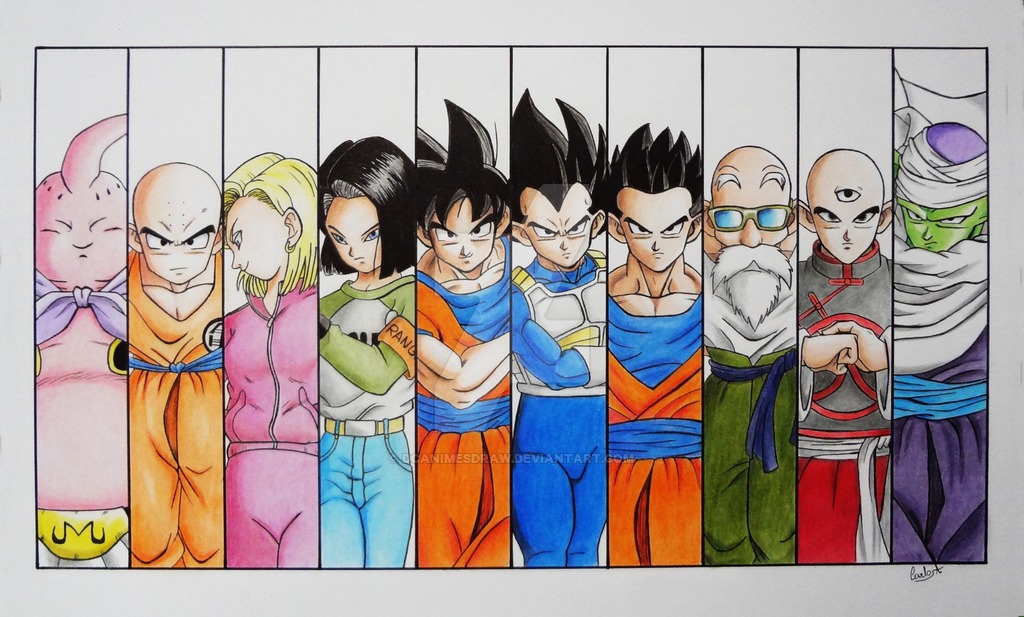 1024x617 Drawing Of The 10 Dragon Ball Super Warriors By Dcanimesdraw