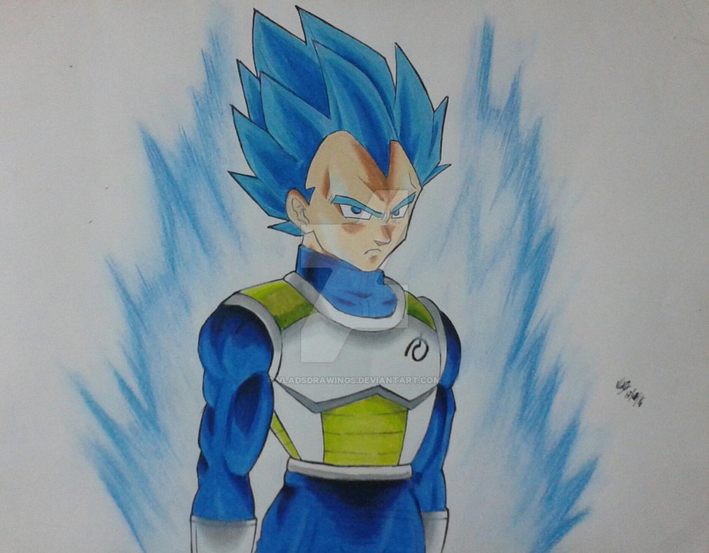 1012x790 Vegeta (Ssjgssj) Dragon Ball Super By Vladsdrawings