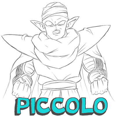 400x400 How To Draw Piccolo From Dragon Ball Z With Easy Step By Step