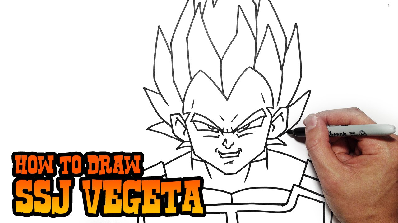 1280x720 Dragon Ball Z Drawing How To Draw Ssj Vegeta Dragon Ball Z Video